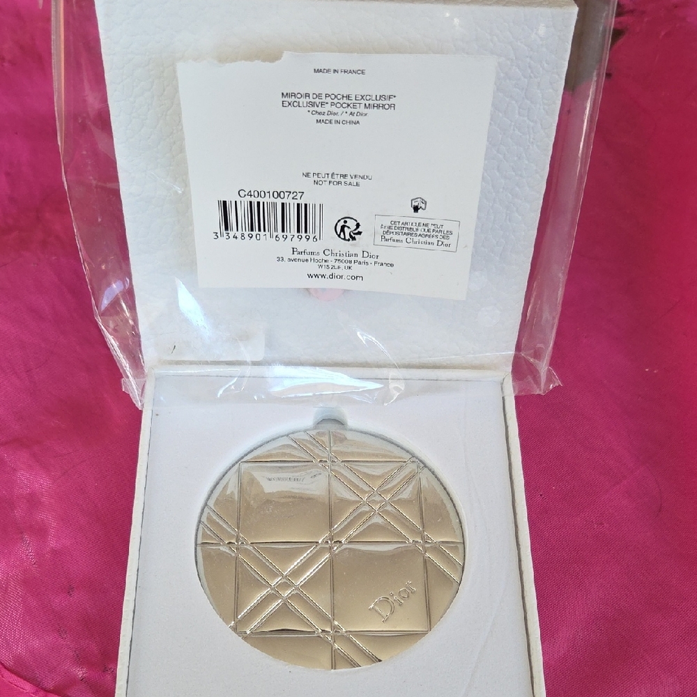 NEW Dior Metallic Silver Compact Mirror